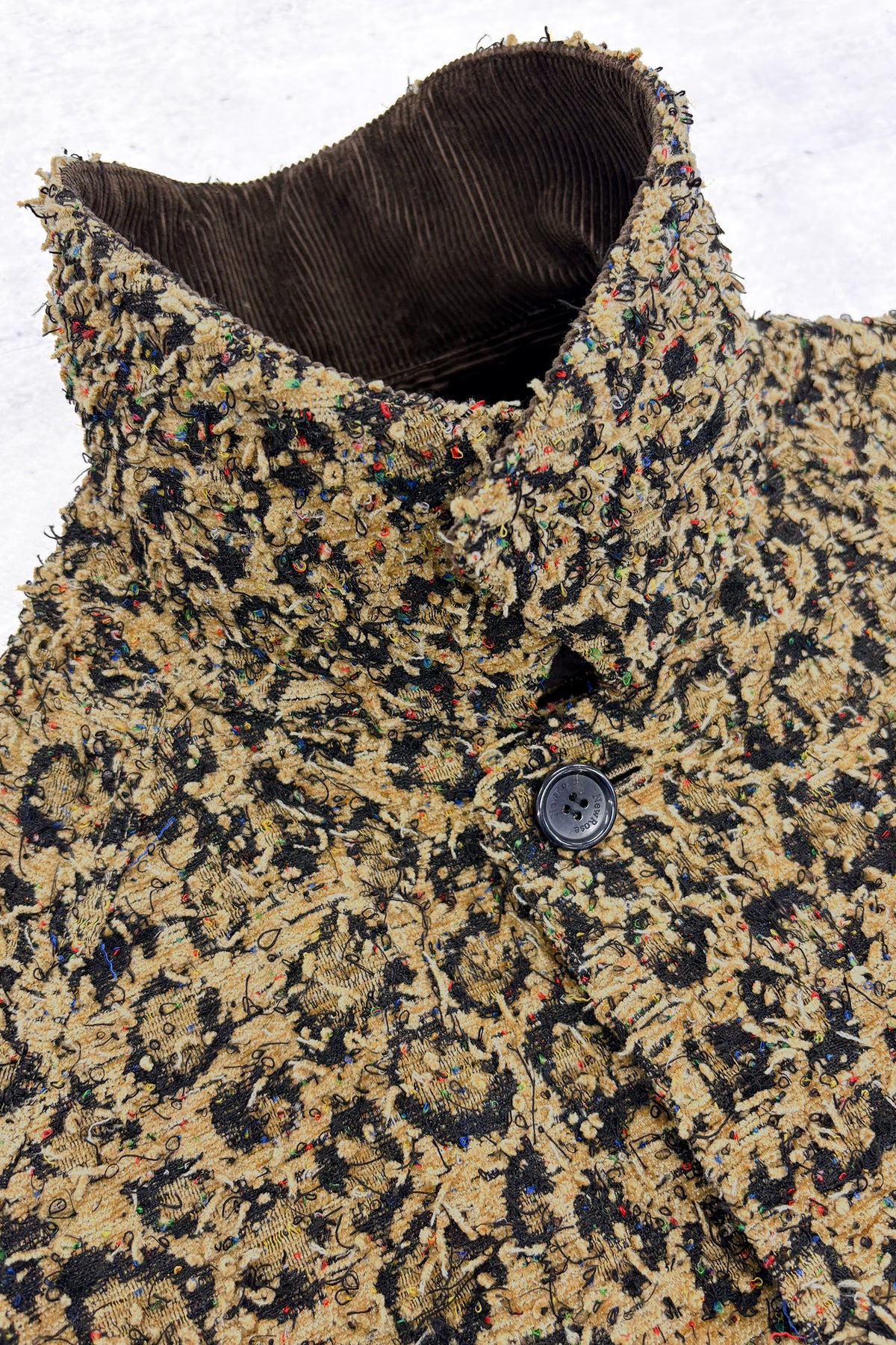 【NEW】　LEOPARD JACQUARD NEEDLE PUNCH BELT COAT