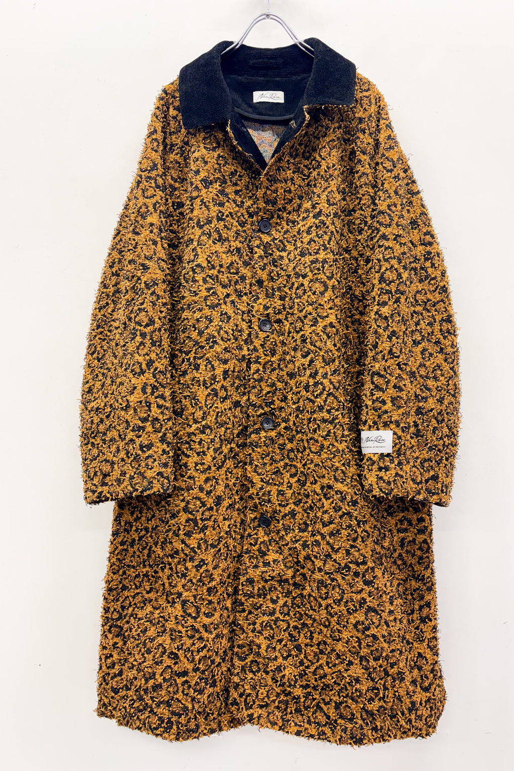 【NEW】　LEOPARD JACQUARD NEEDLE PUNCH BELT COAT