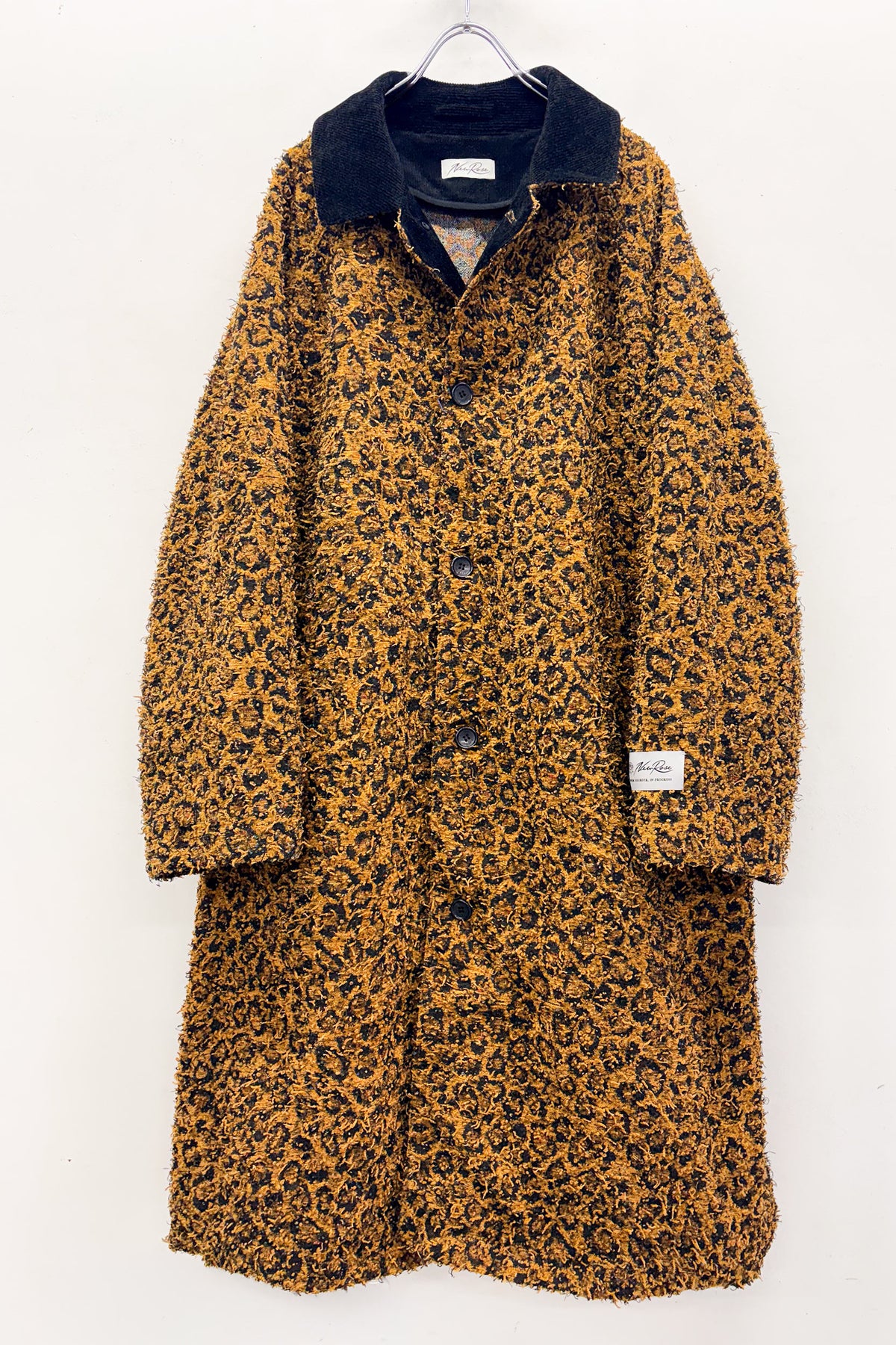 【NEW】　LEOPARD JACQUARD NEEDLE PUNCH BELT COAT