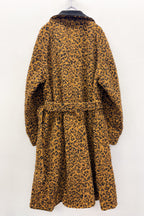【NEW】　LEOPARD JACQUARD NEEDLE PUNCH BELT COAT