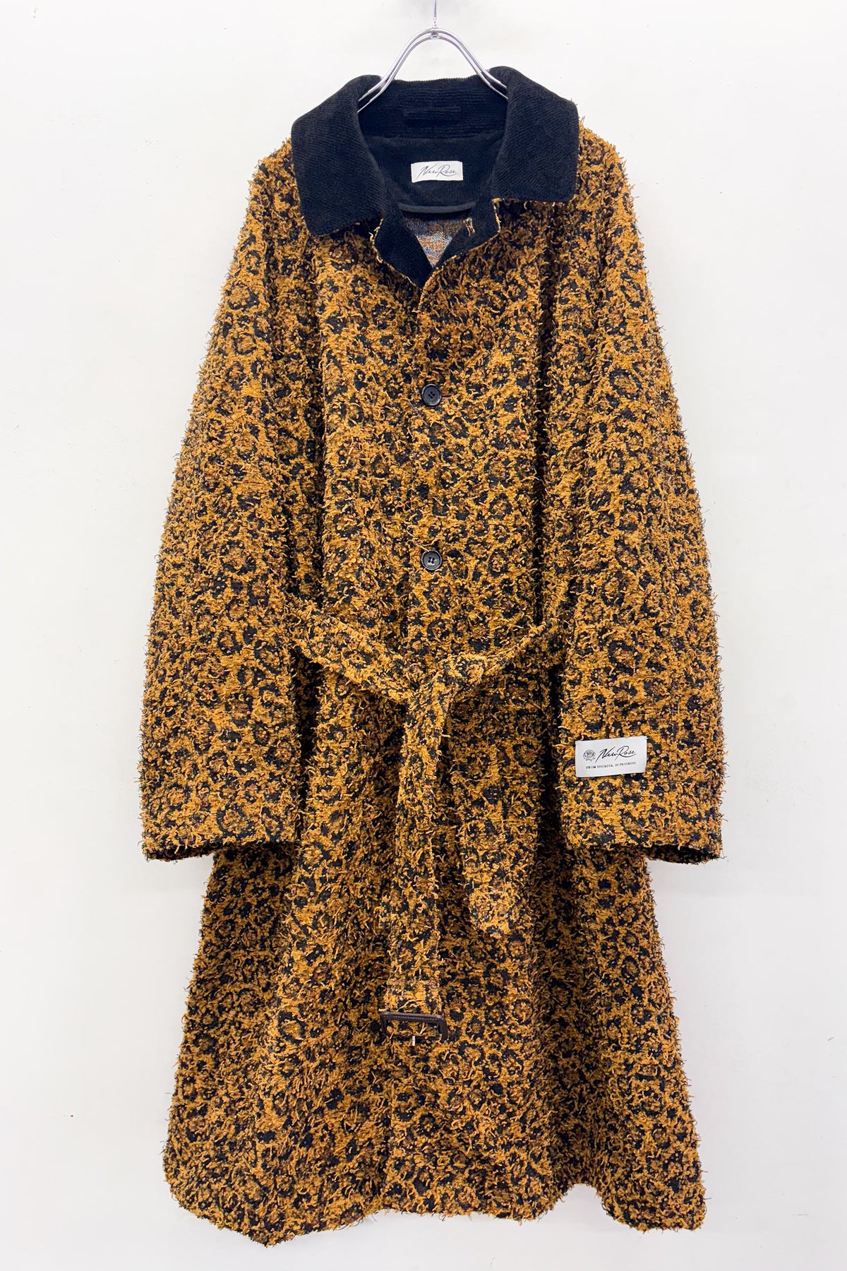 【NEW】　LEOPARD JACQUARD NEEDLE PUNCH BELT COAT