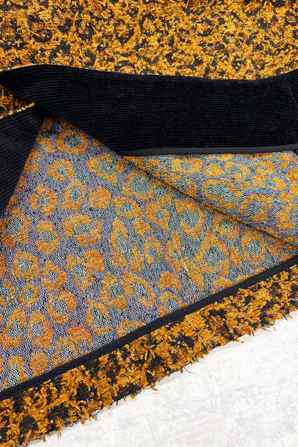 【NEW】　LEOPARD JACQUARD NEEDLE PUNCH BELT COAT