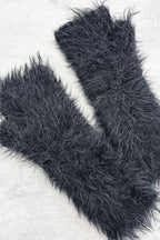【NEW】　SHAGGY KNIT FINGERLESS GLOVES