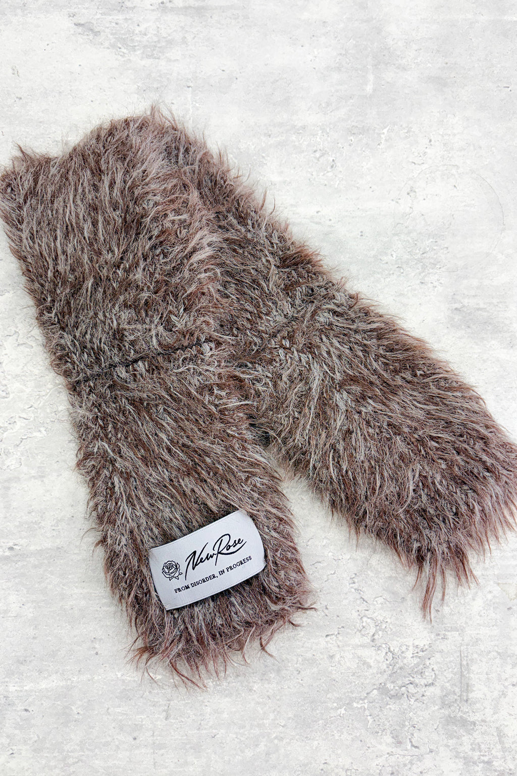 【NEW】　SHAGGY KNIT FINGERLESS GLOVES