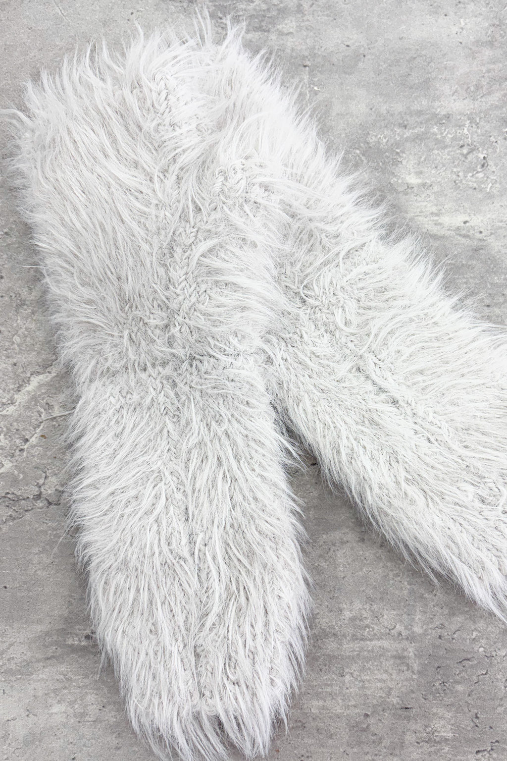 【NEW】　SHAGGY KNIT FINGERLESS GLOVES