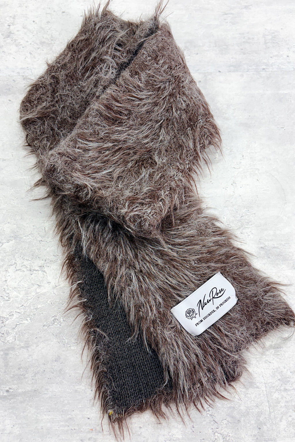 【NEW】SHAGGY KNIT NARROW SCARF