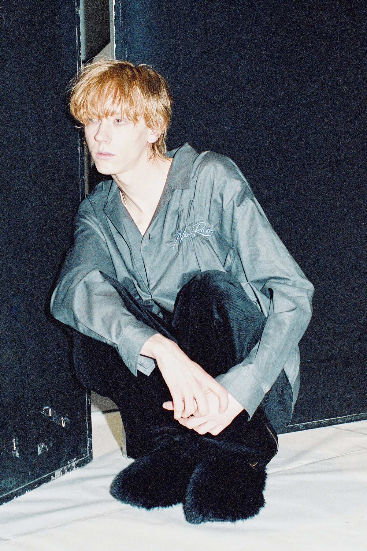 【NEW】EMBROIDERY WRINKLEWORK LONG-SLEEVE SHIRT