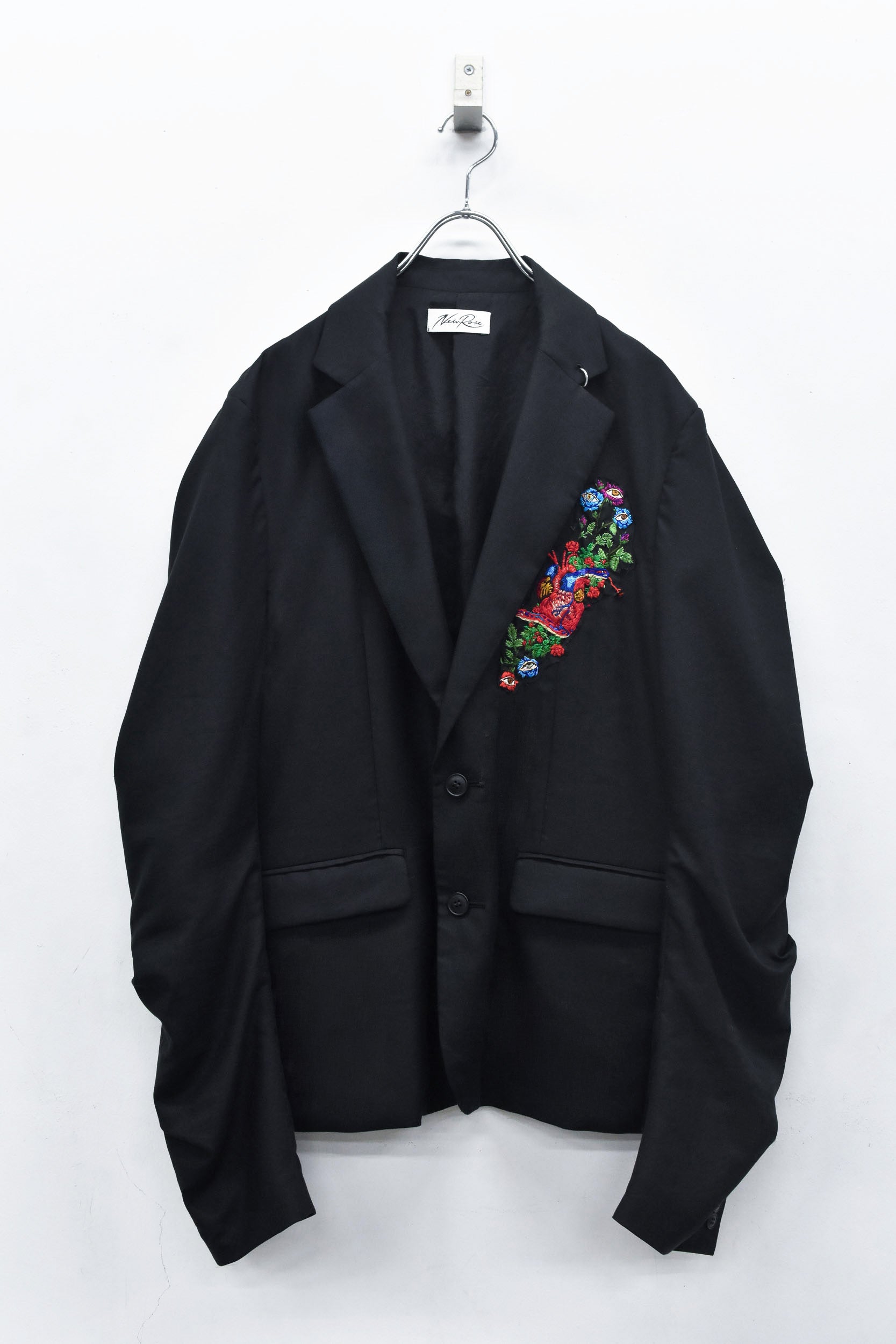 Tuck Sleeve Jacket / hand embroidery