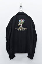 Tuck Sleeve Jacket / hand embroidery