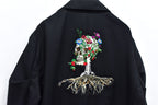 Tuck Sleeve Jacket / hand embroidery