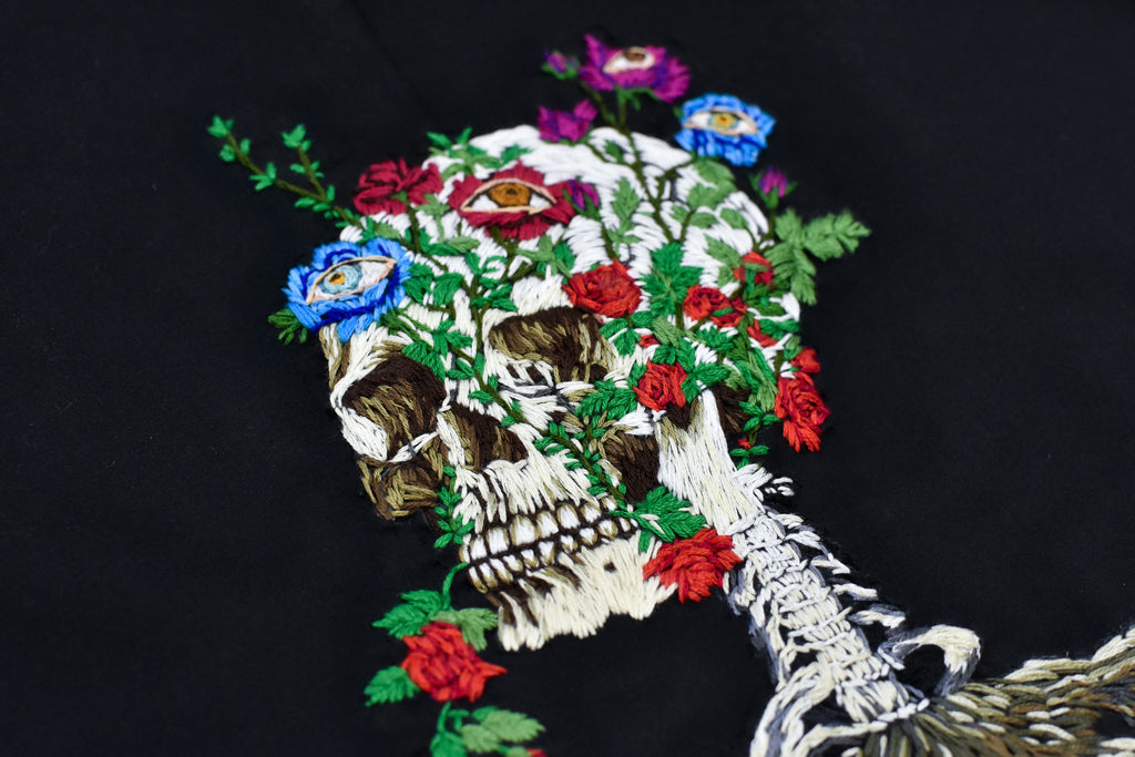Tuck Sleeve Jacket / hand embroidery