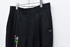 Tuck Hem Pants / hand embroidery