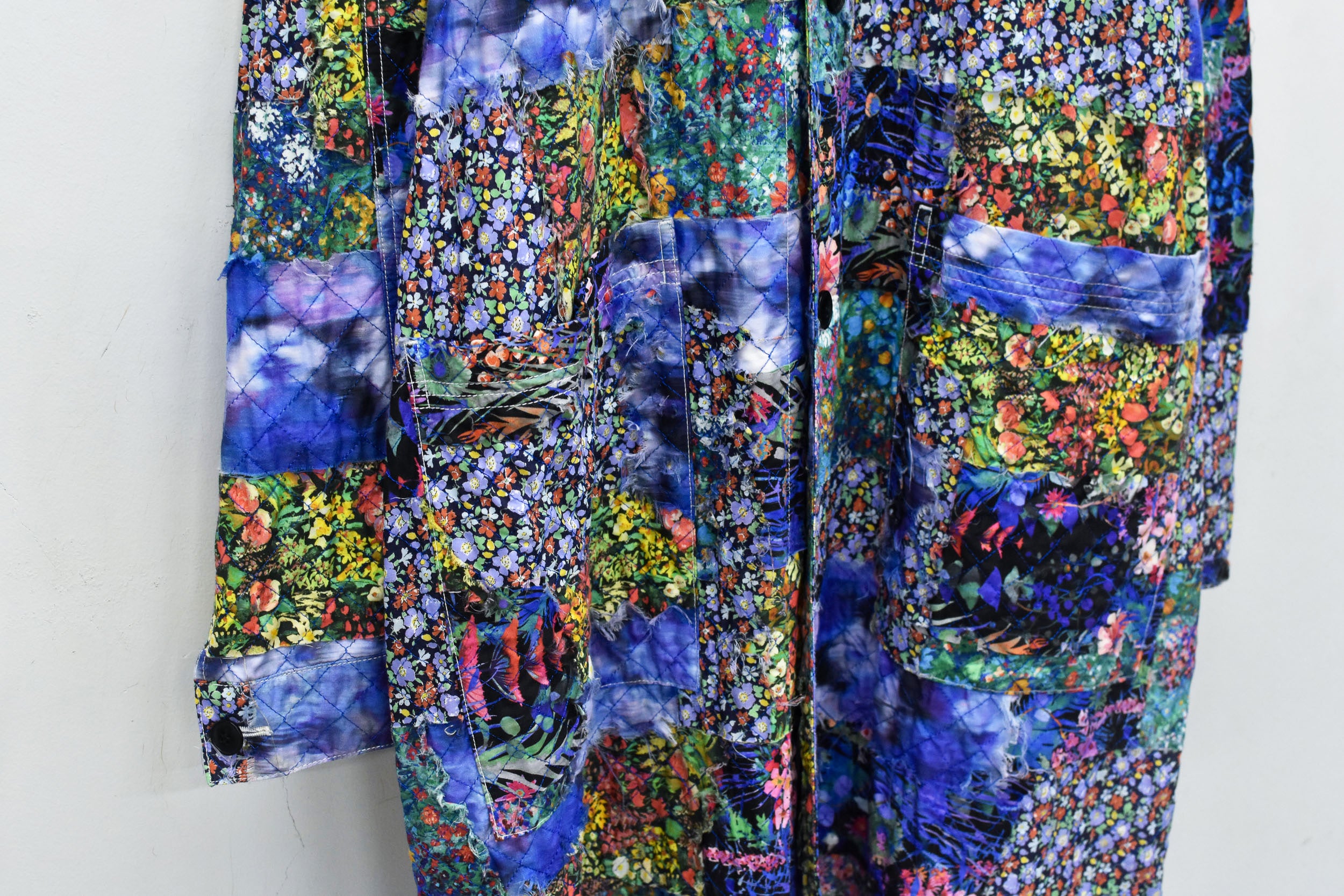 Patchwork Quilt Raglan Sleeve Coat