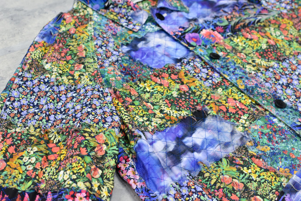 Patchwork Quilt Raglan Sleeve Coat