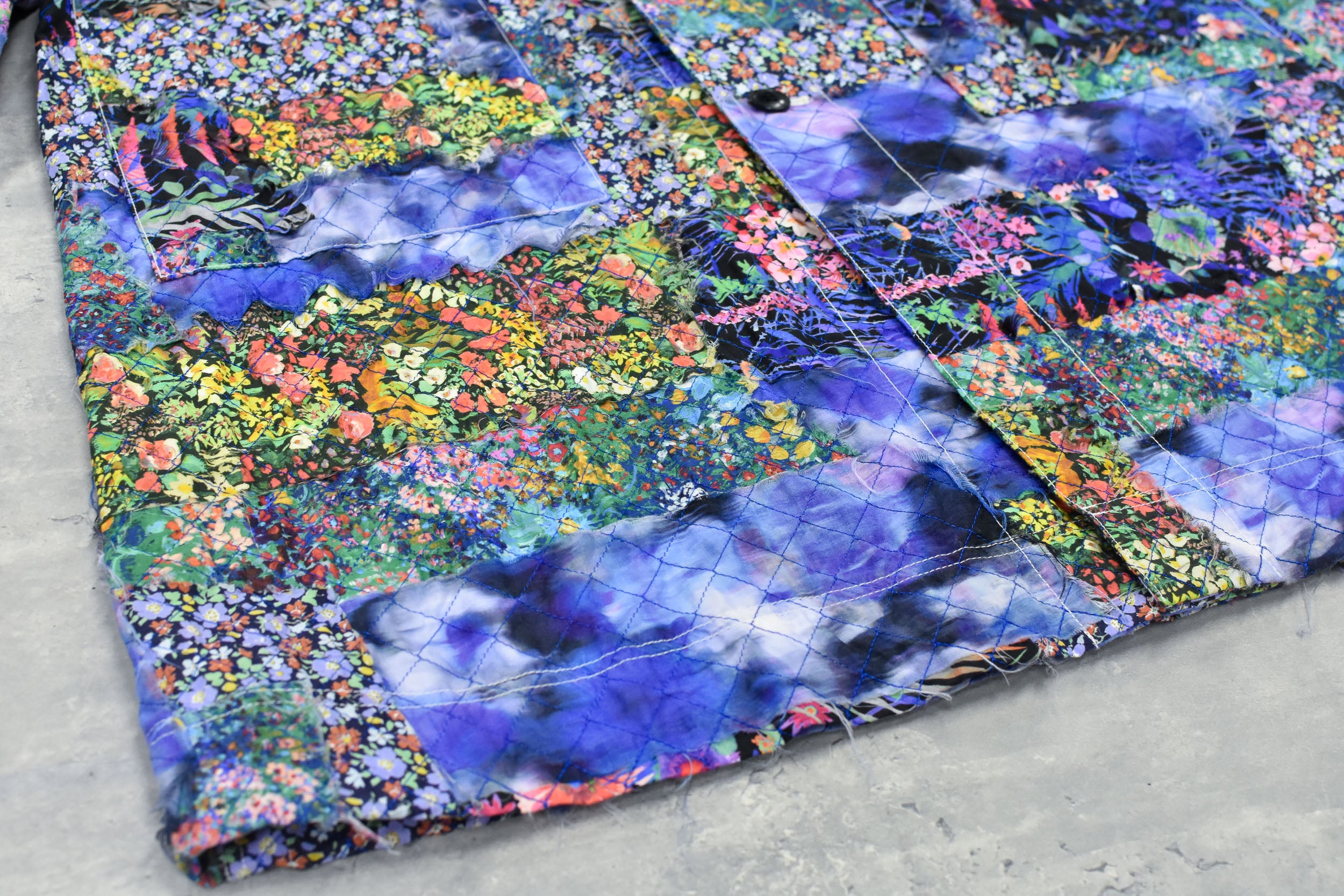Patchwork Quilt Raglan Sleeve Coat