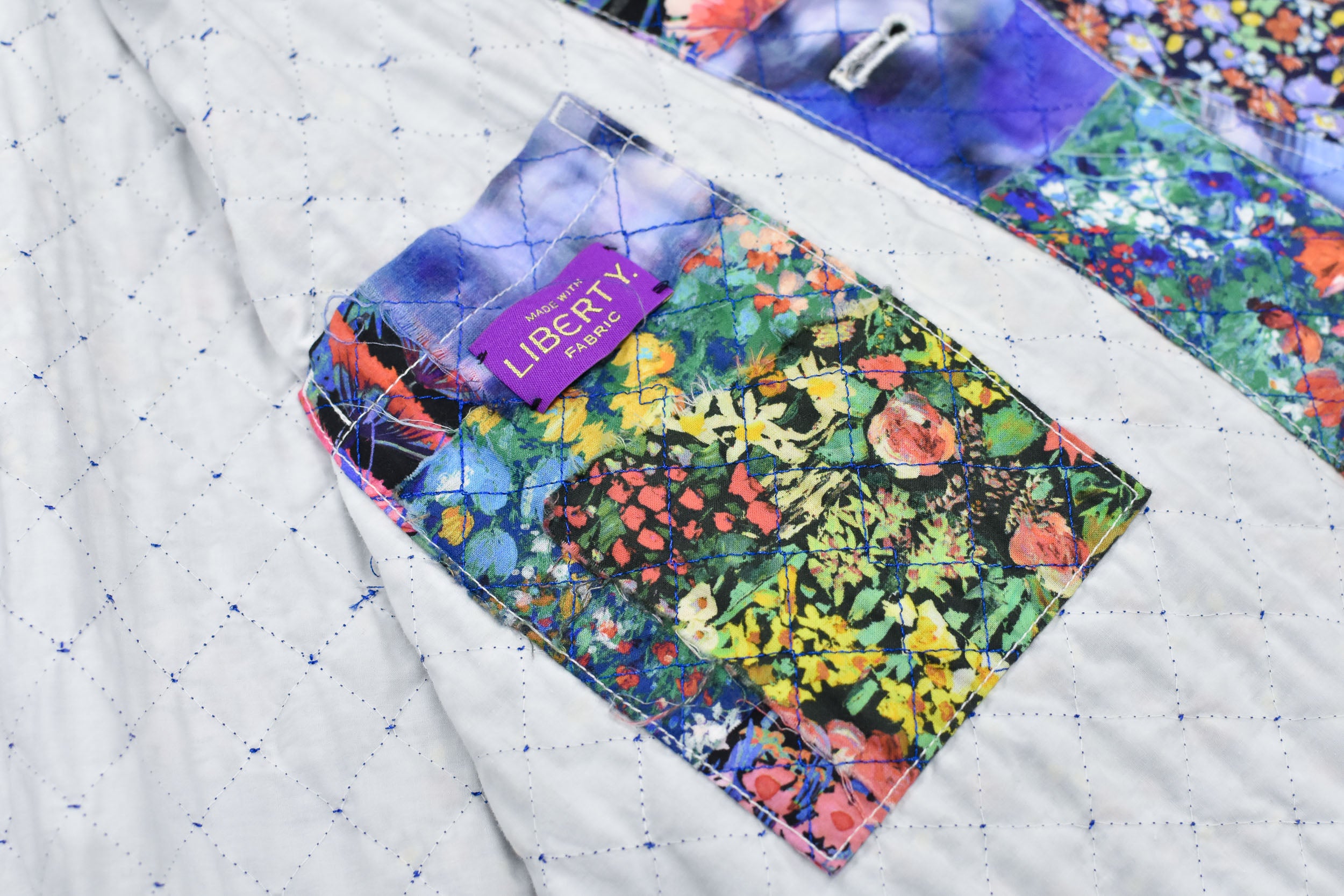 Patchwork Quilt Raglan Sleeve Coat