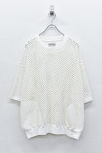 Punched Fabric Side Pocket T-shirt