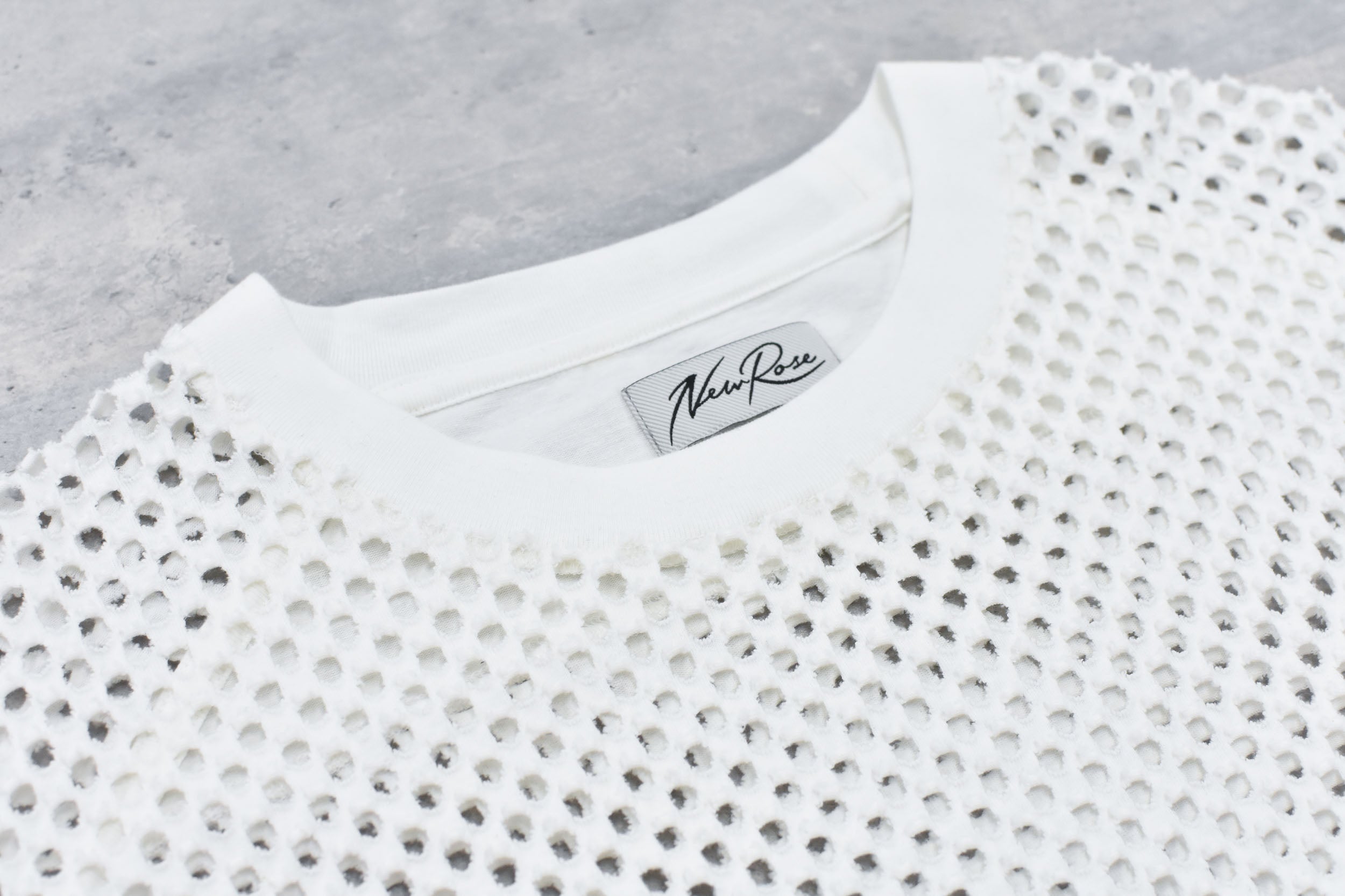 Punched Fabric Side Pocket T-shirt