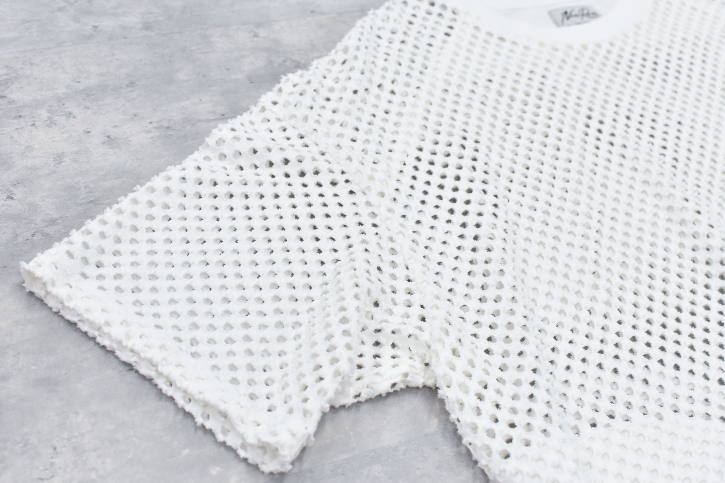 Punched Fabric Side Pocket T-shirt