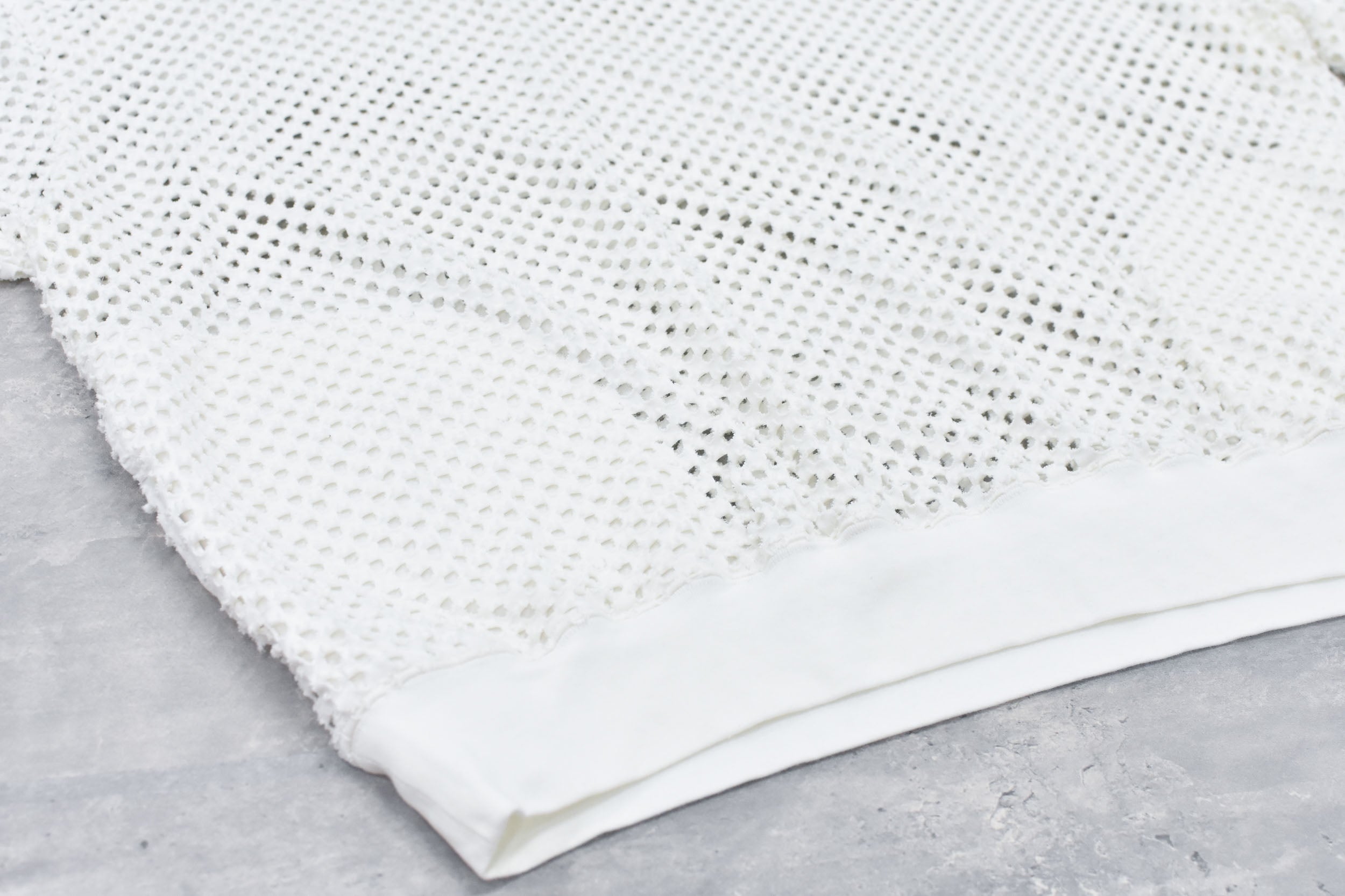 Punched Fabric Side Pocket T-shirt