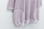 Punched Fabric Side Pocket T-shirt