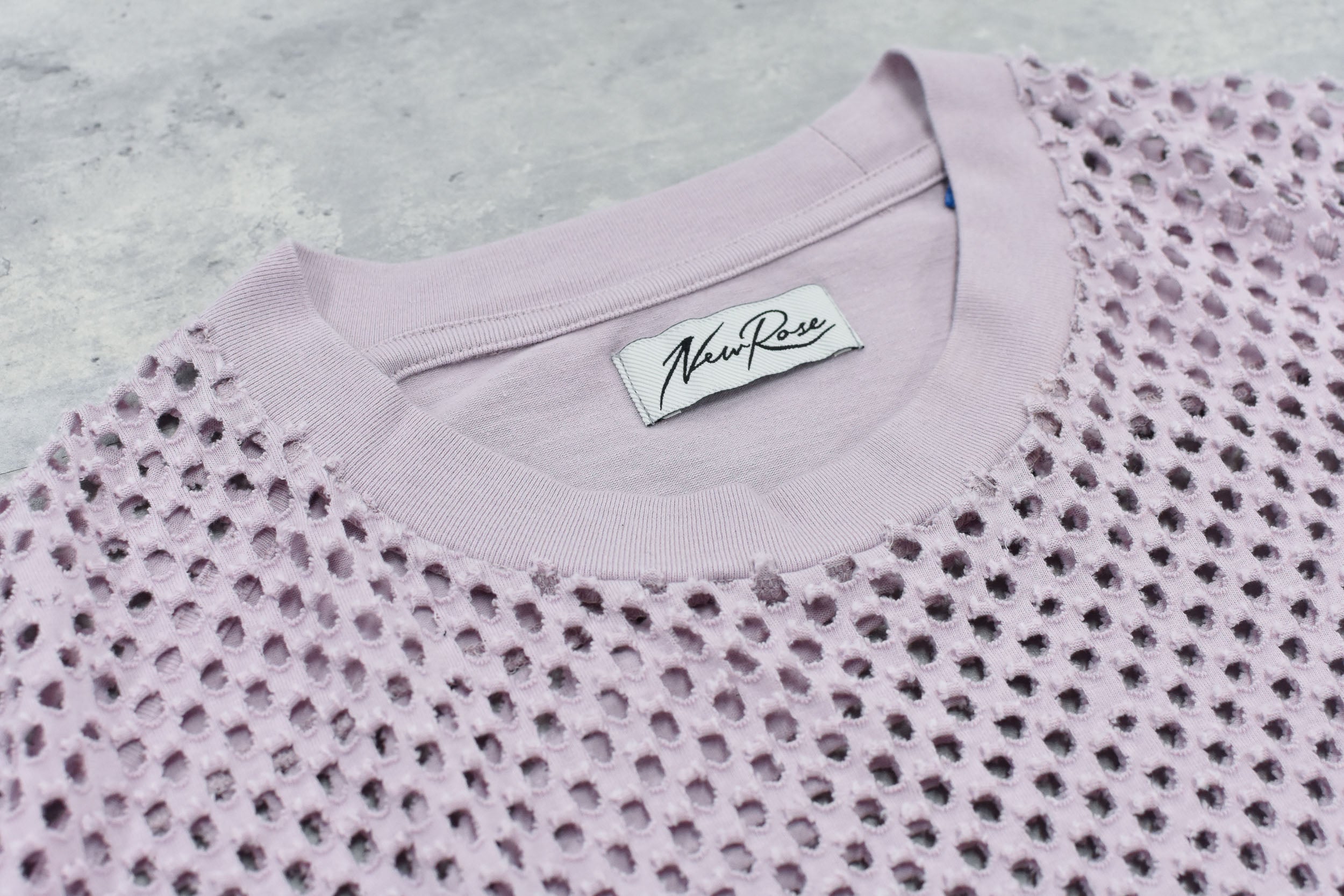 Punched Fabric Side Pocket T-shirt
