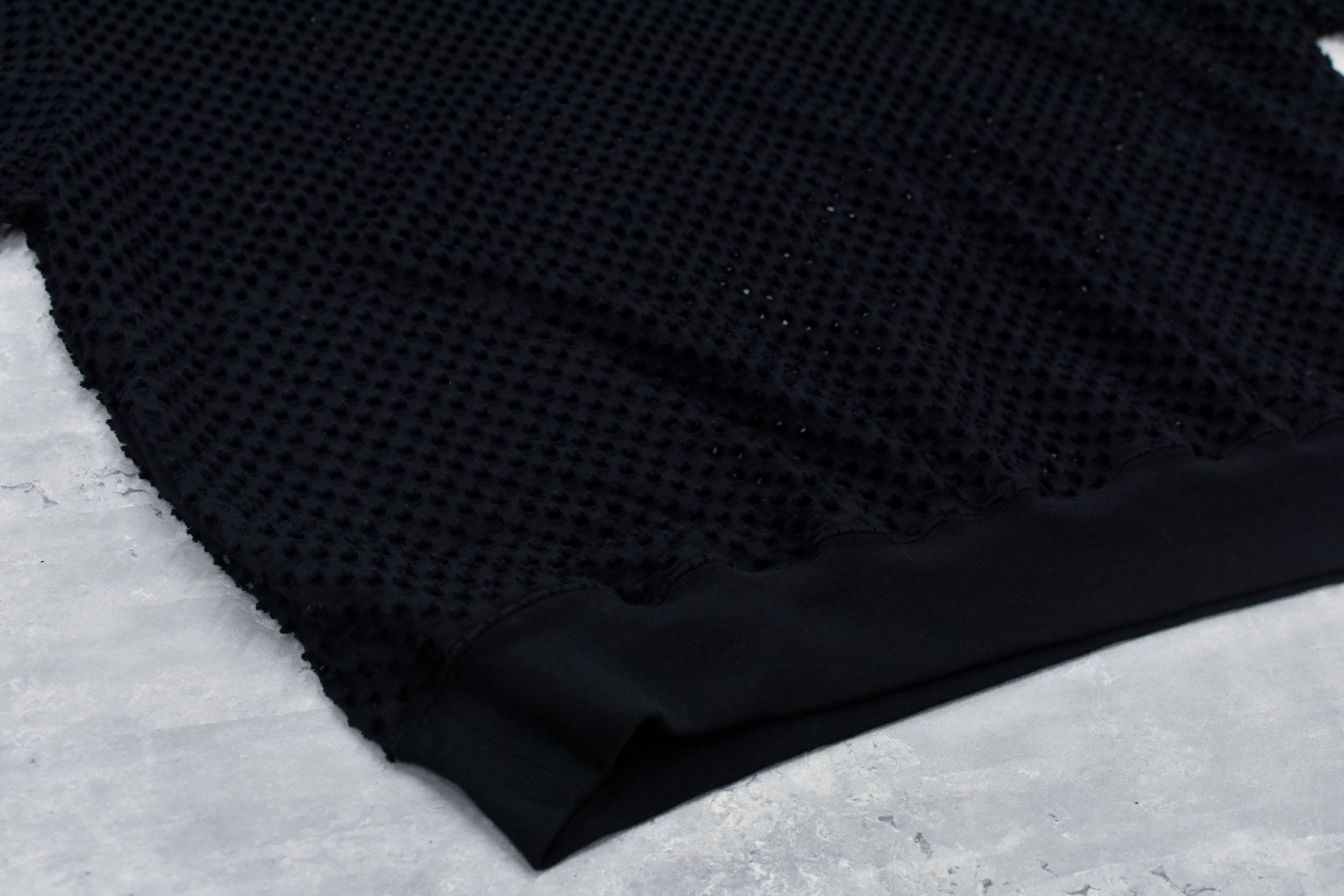 Punched Fabric Side Pocket T-shirt