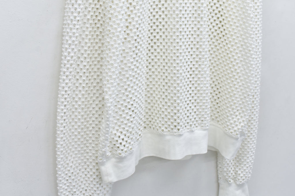 Punched Fabric Long-sleeved Polo Shirt