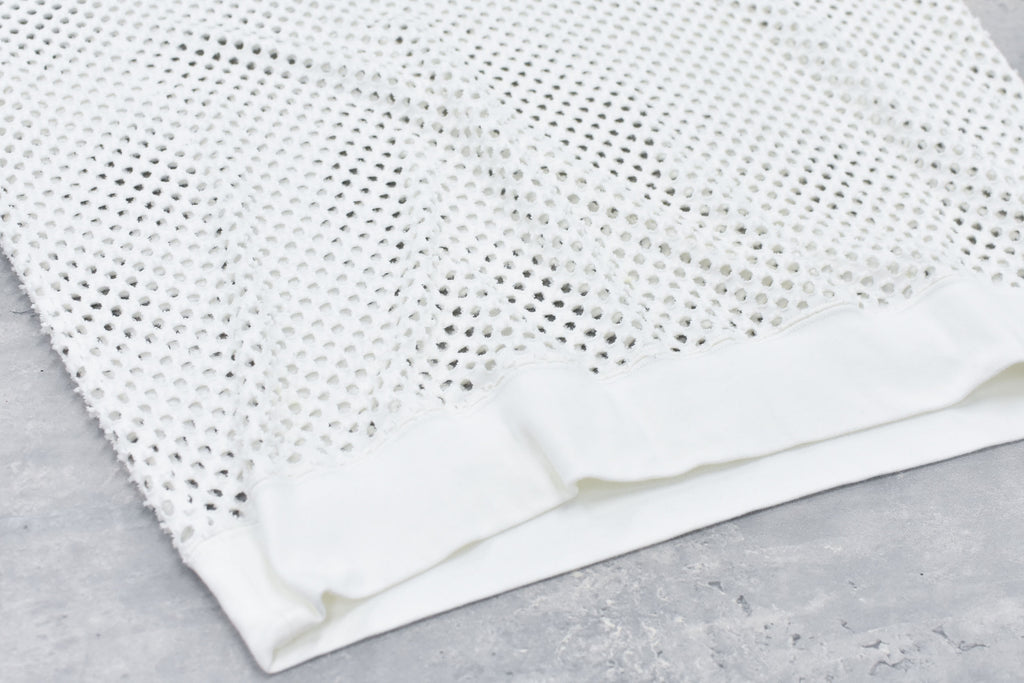 Punched Fabric Long-sleeved Polo Shirt