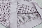 Punched Fabric Long-sleeved Polo Shirt