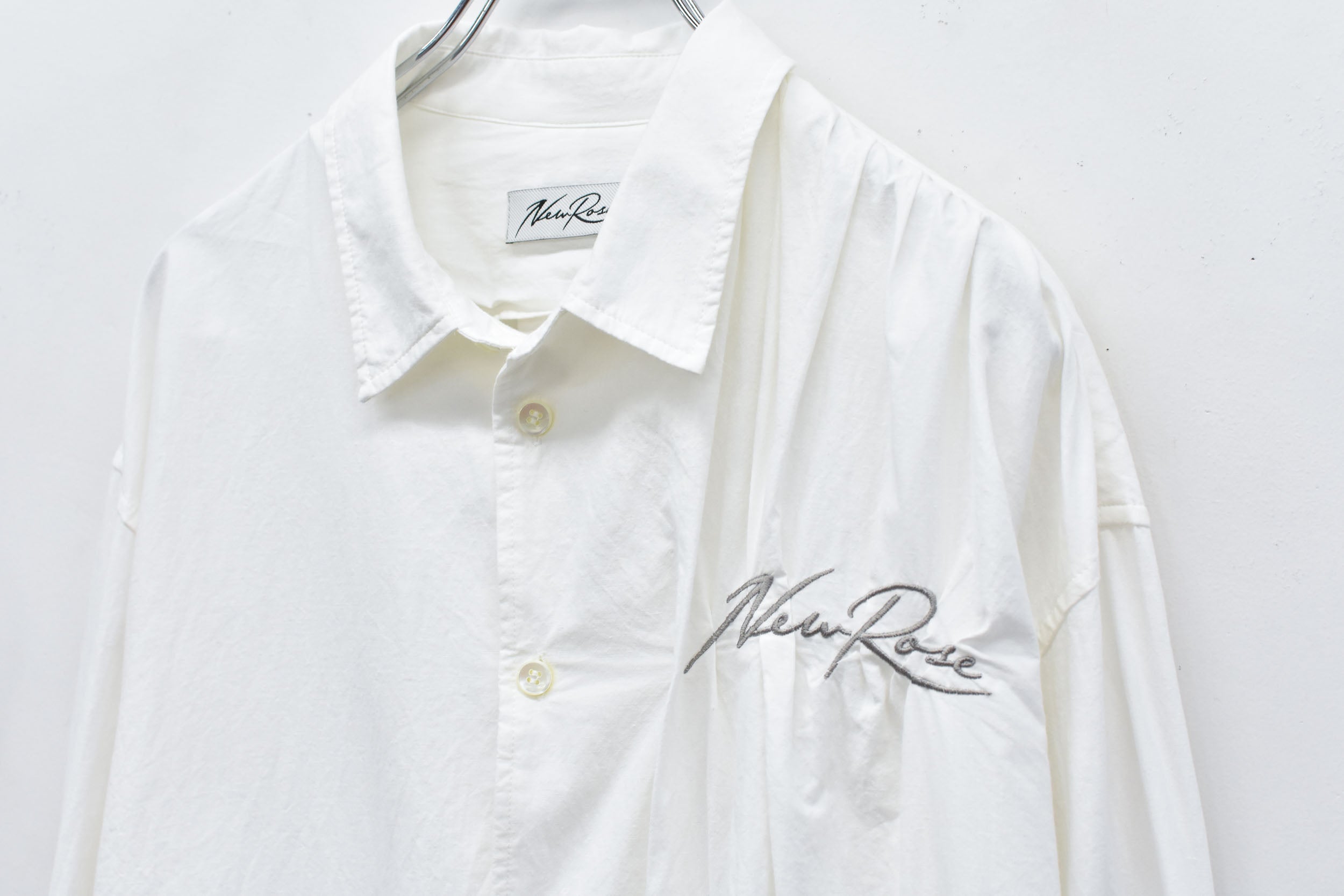 Embroidery Wrinklework Long-sleeve Shirt
