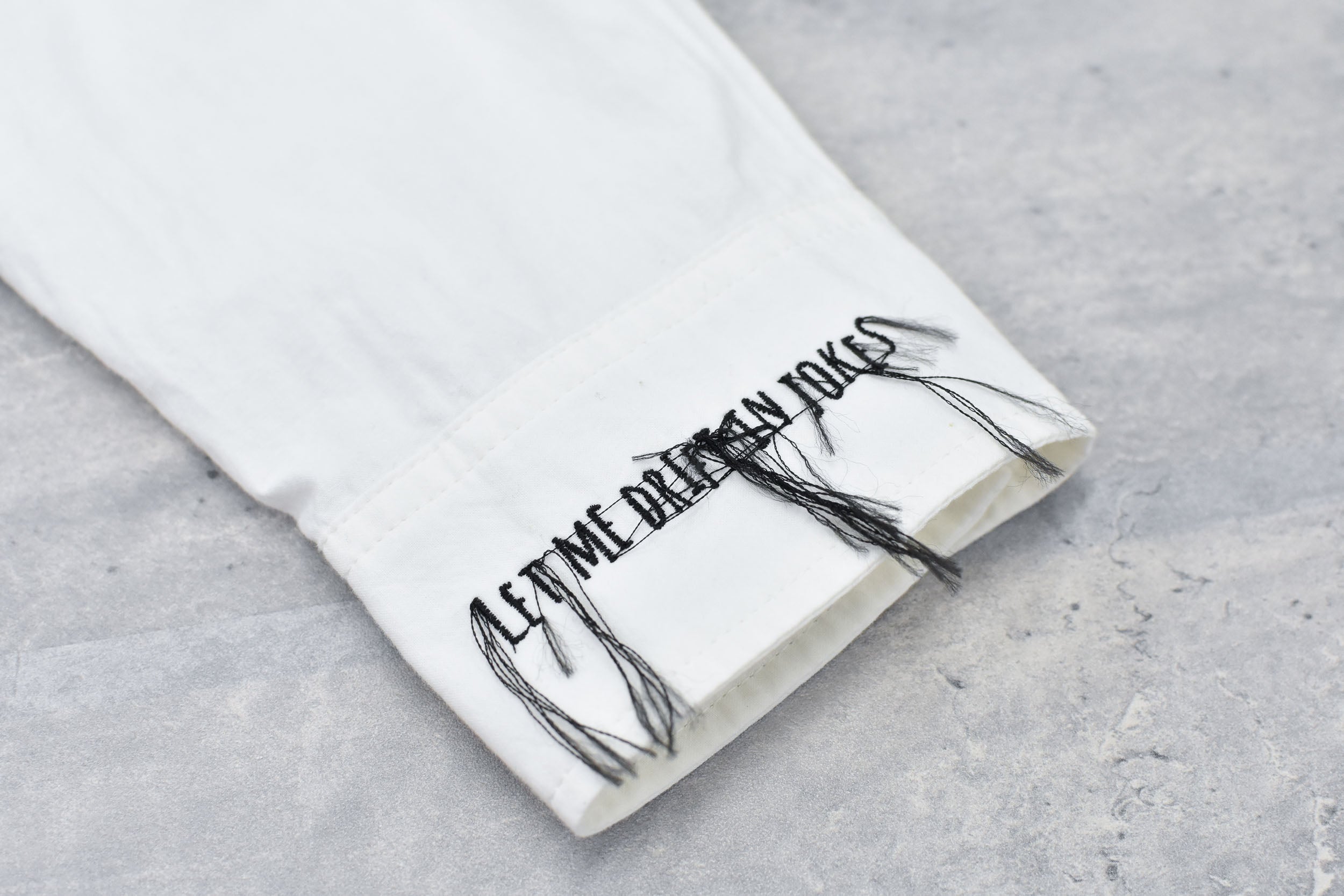 Embroidery Wrinklework Long-sleeve Shirt