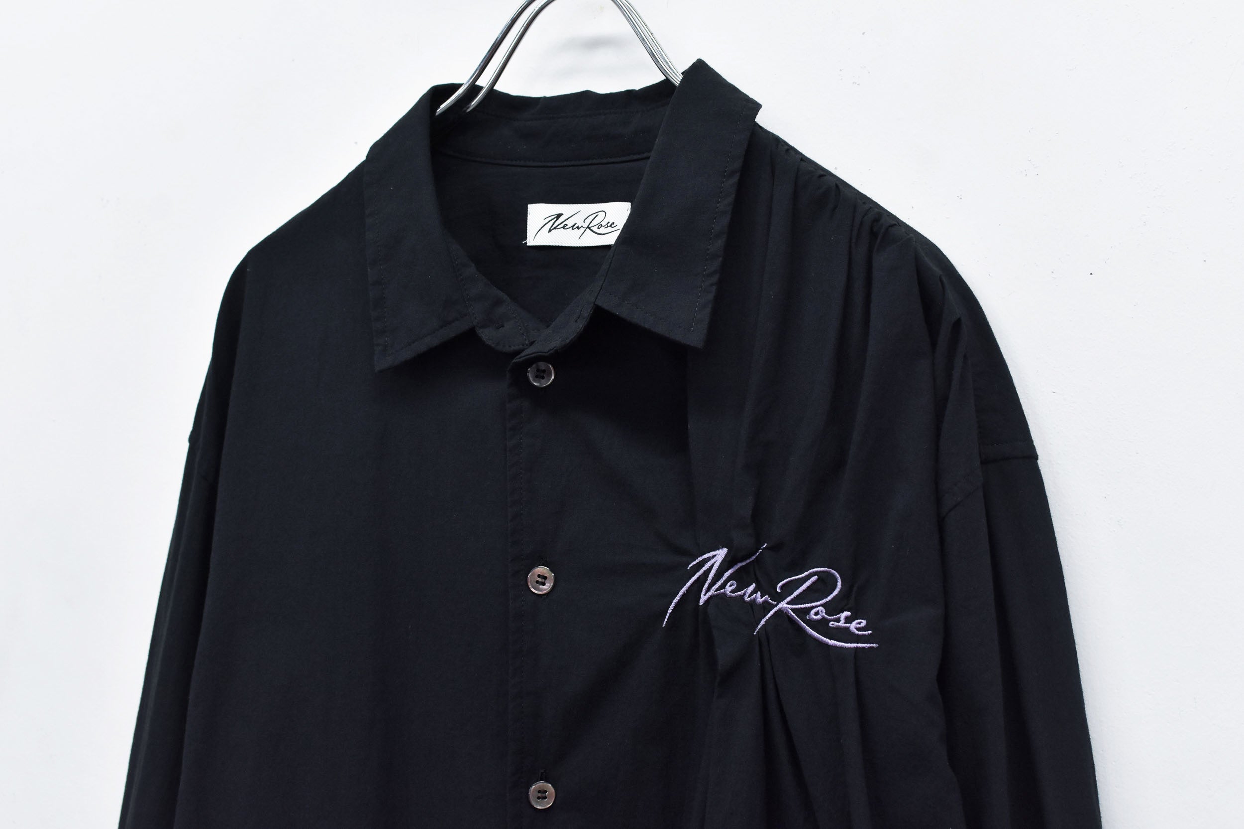 Embroidery Wrinklework Long-sleeve Shirt