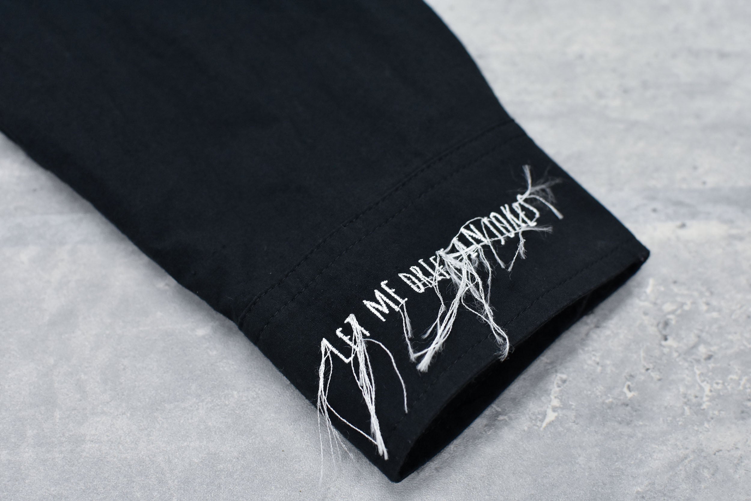 Embroidery Wrinklework Long-sleeve Shirt