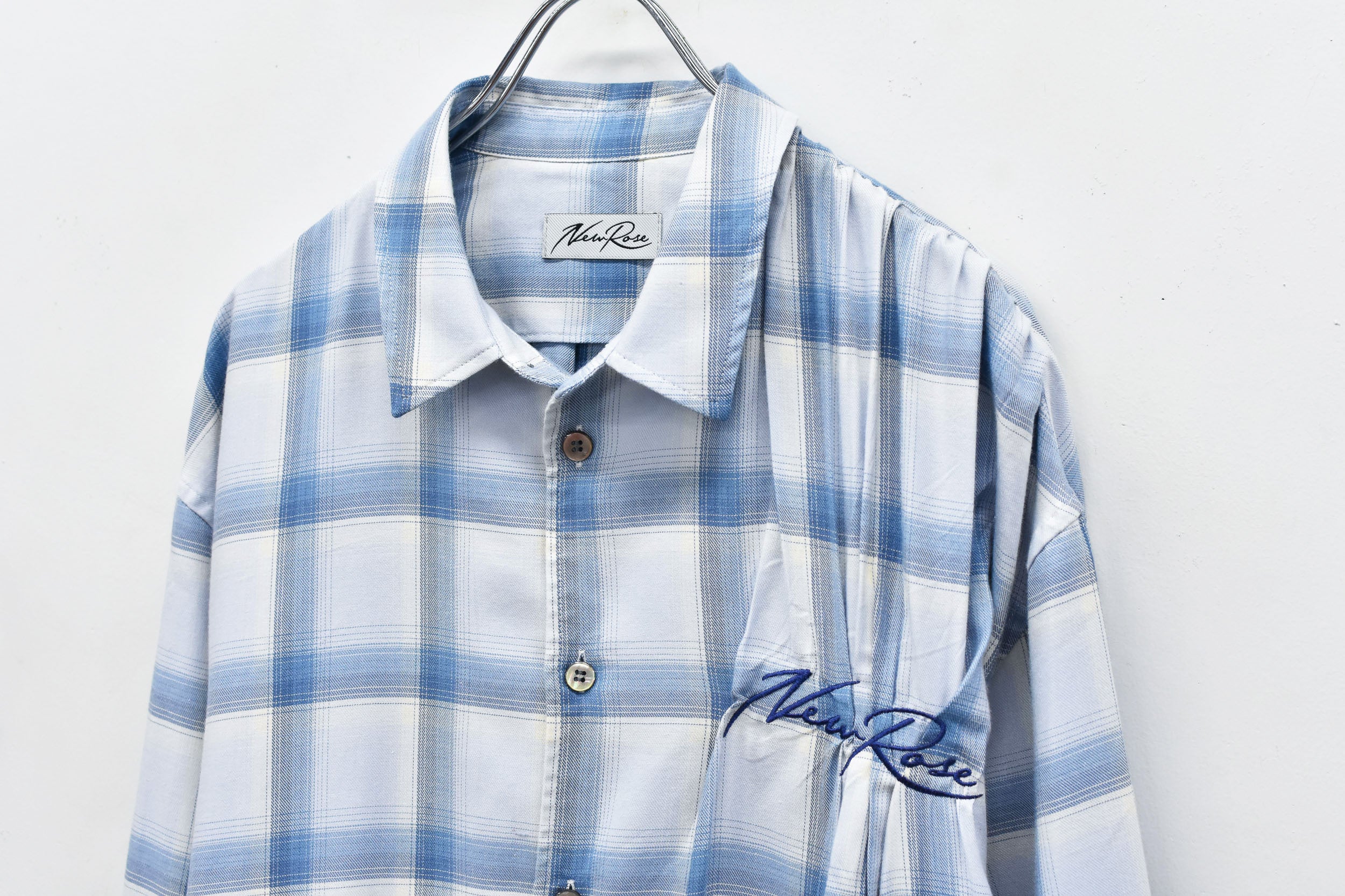 Embroidery Wrinklework Long-sleeve Shirt