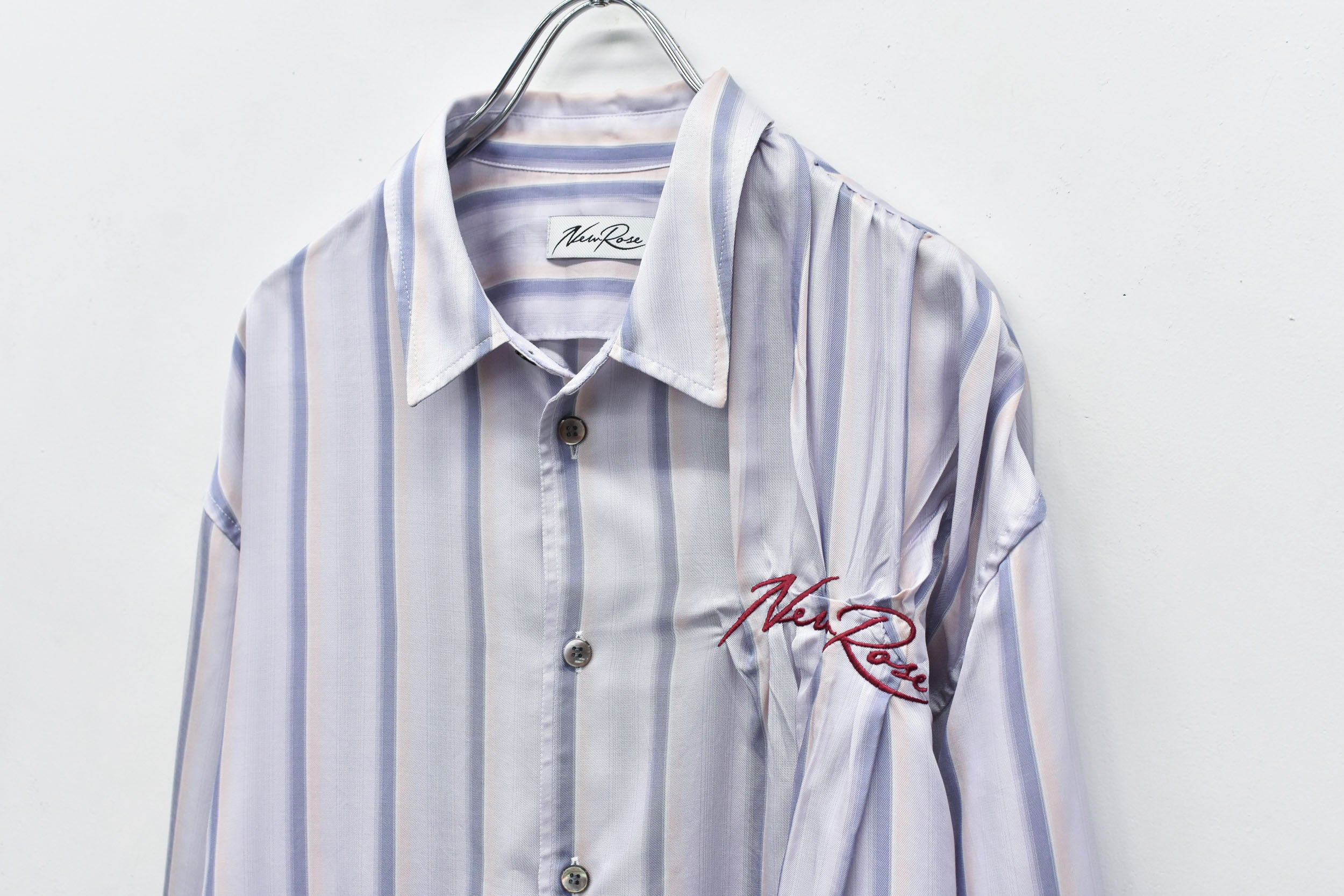 Embroidery Wrinklework Long-sleeve Shirt