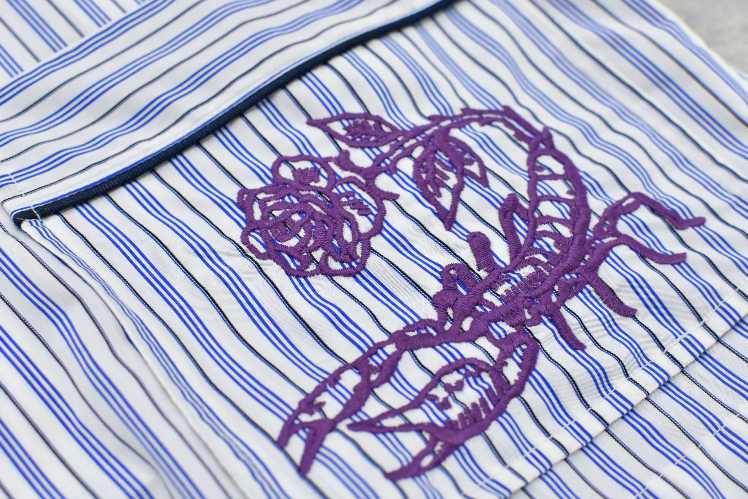 Pajama Jacket / Embroidery,Print