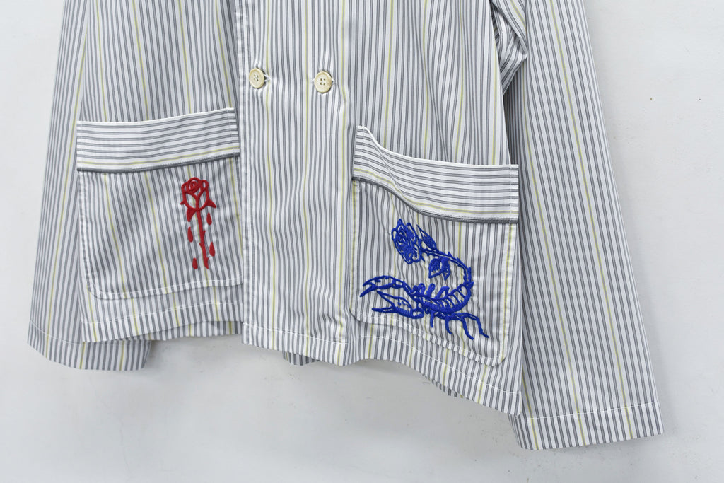 Pajama Jacket / Embroidery,Print