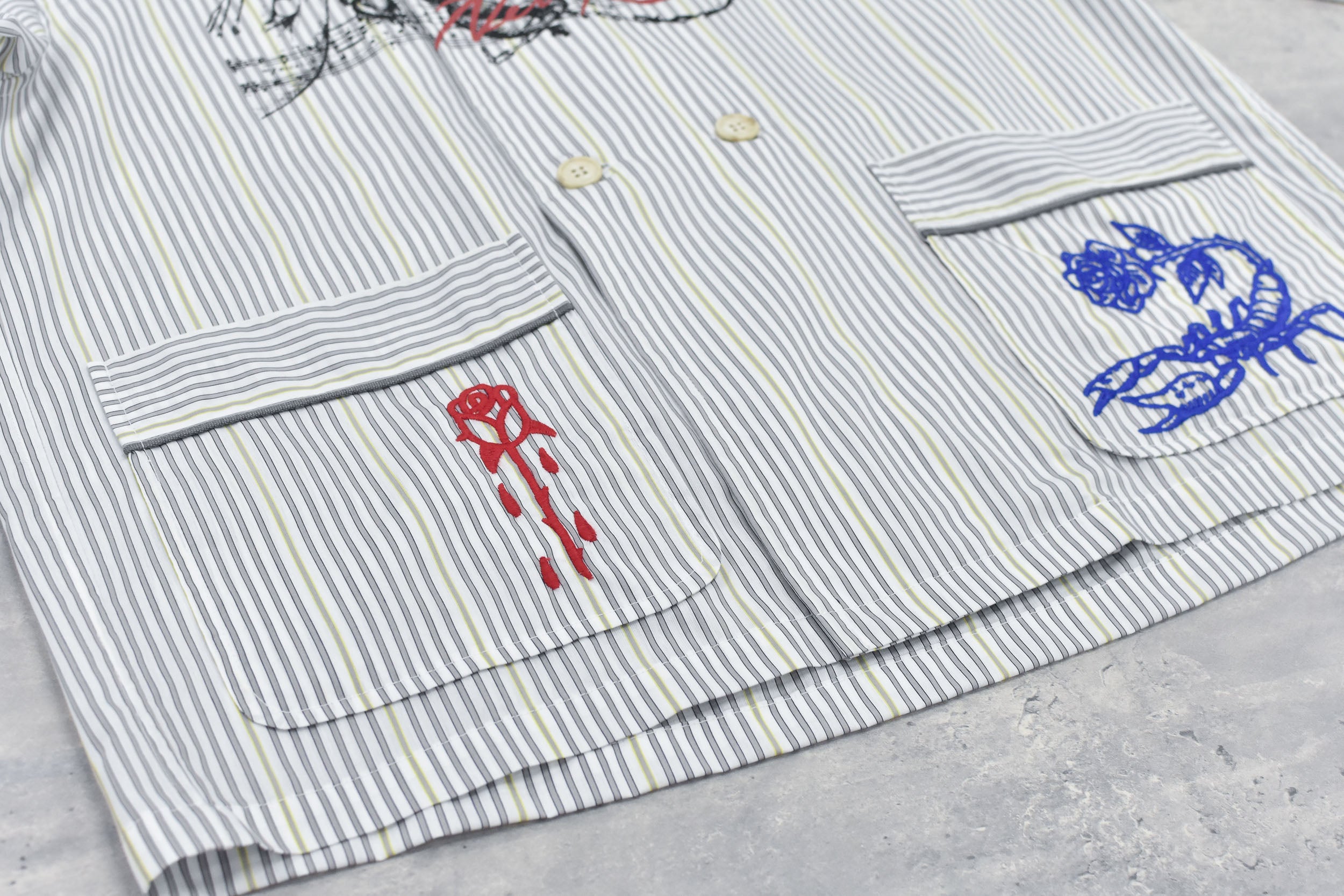 Pajama Jacket / Embroidery,Print