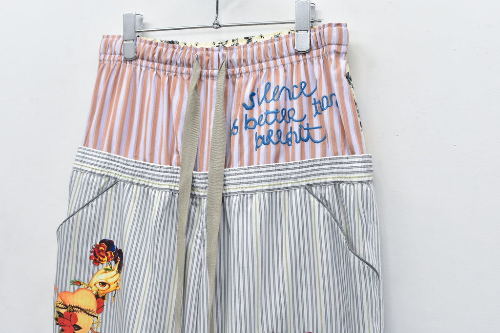 Pajama Pants / Embroidery,Print