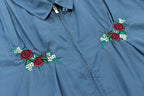 Embroidery Wrinklework Blouson