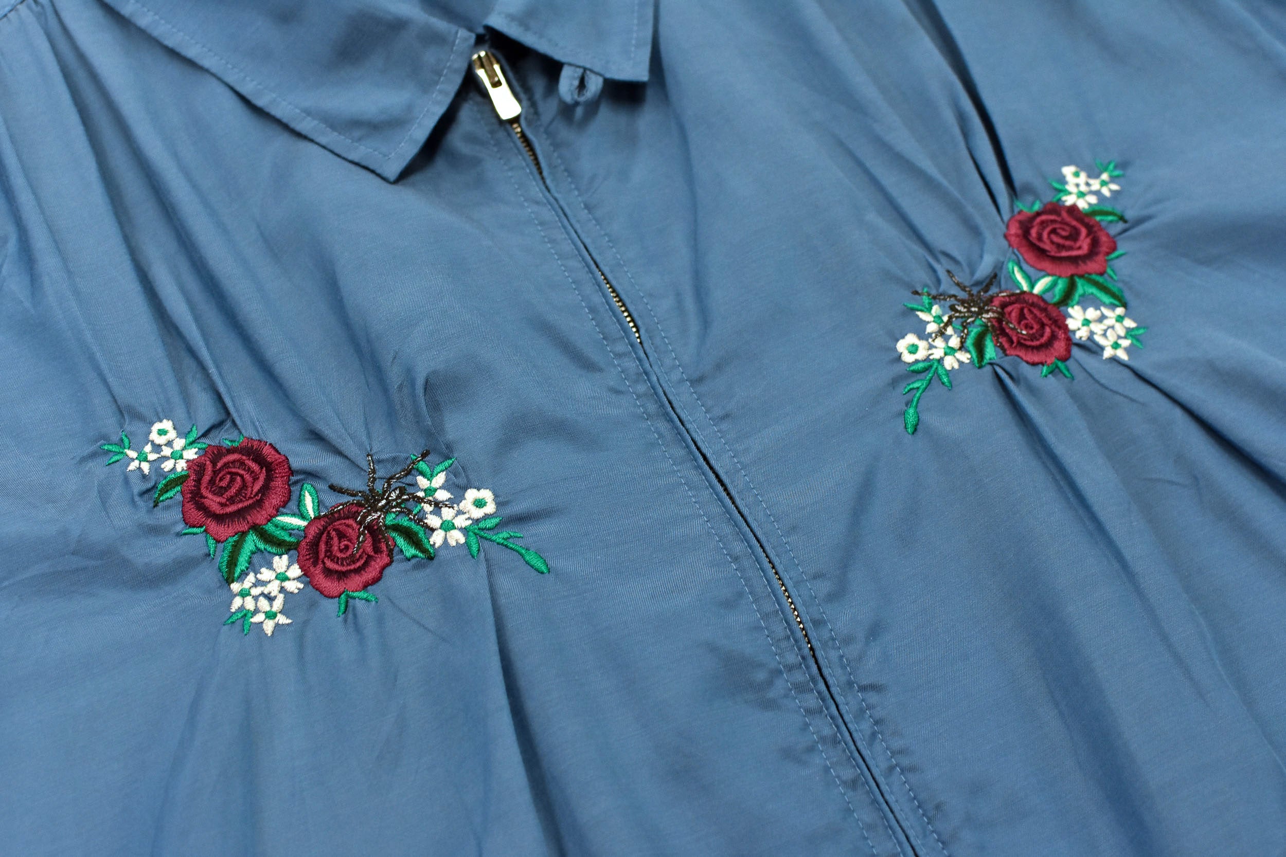 Embroidery Wrinklework Blouson