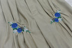 Embroidery Wrinklework Tuck Pants
