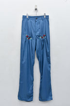 Embroidery Wrinklework Tuck Pants