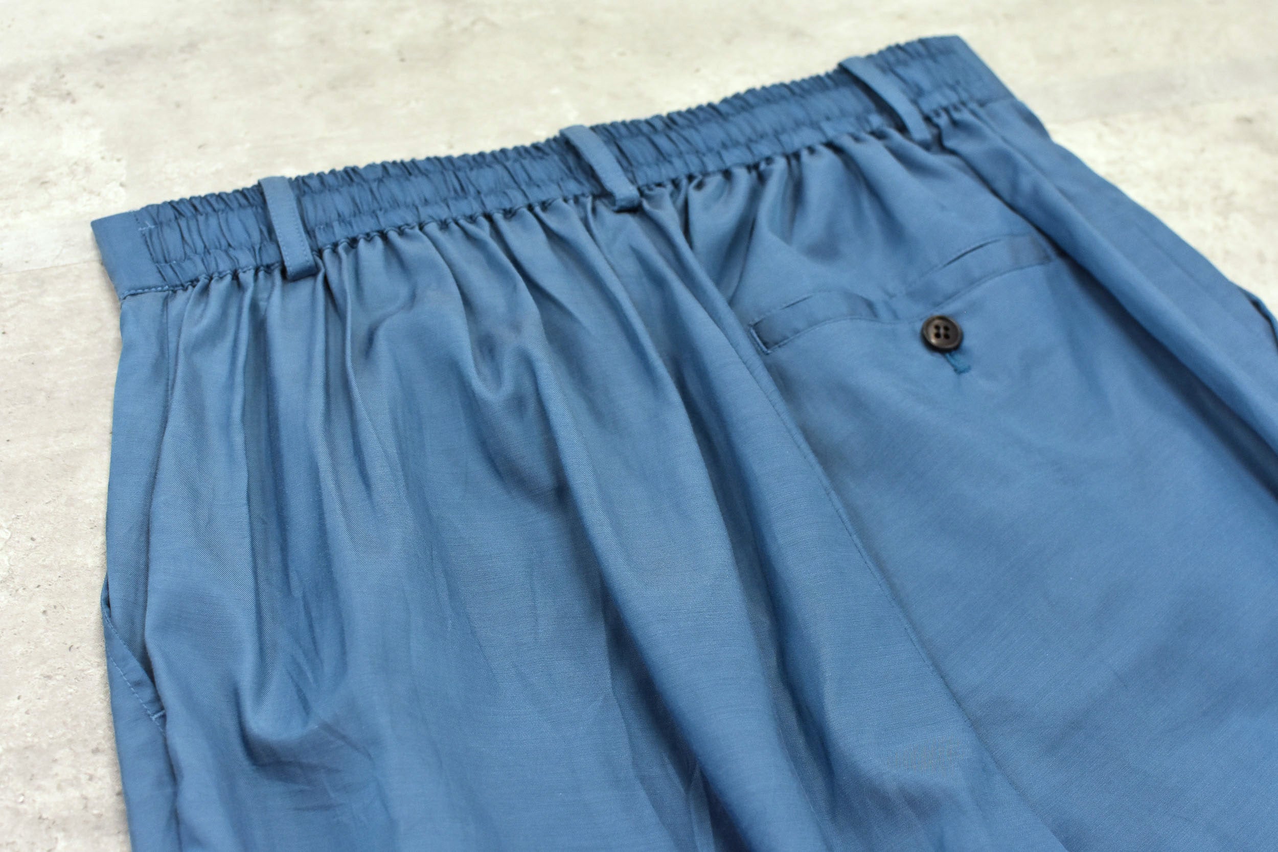 Embroidery Wrinklework Tuck Pants