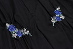 Embroidery Wrinklework Tuck Pants