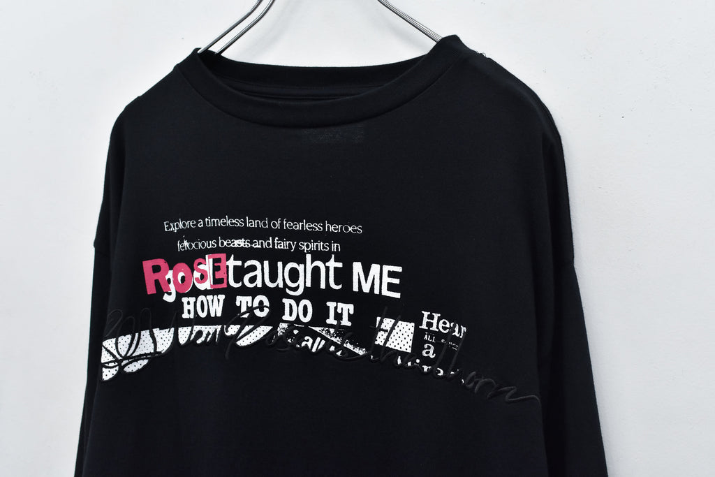 Letter Embroidery Long Sleeve Shirt