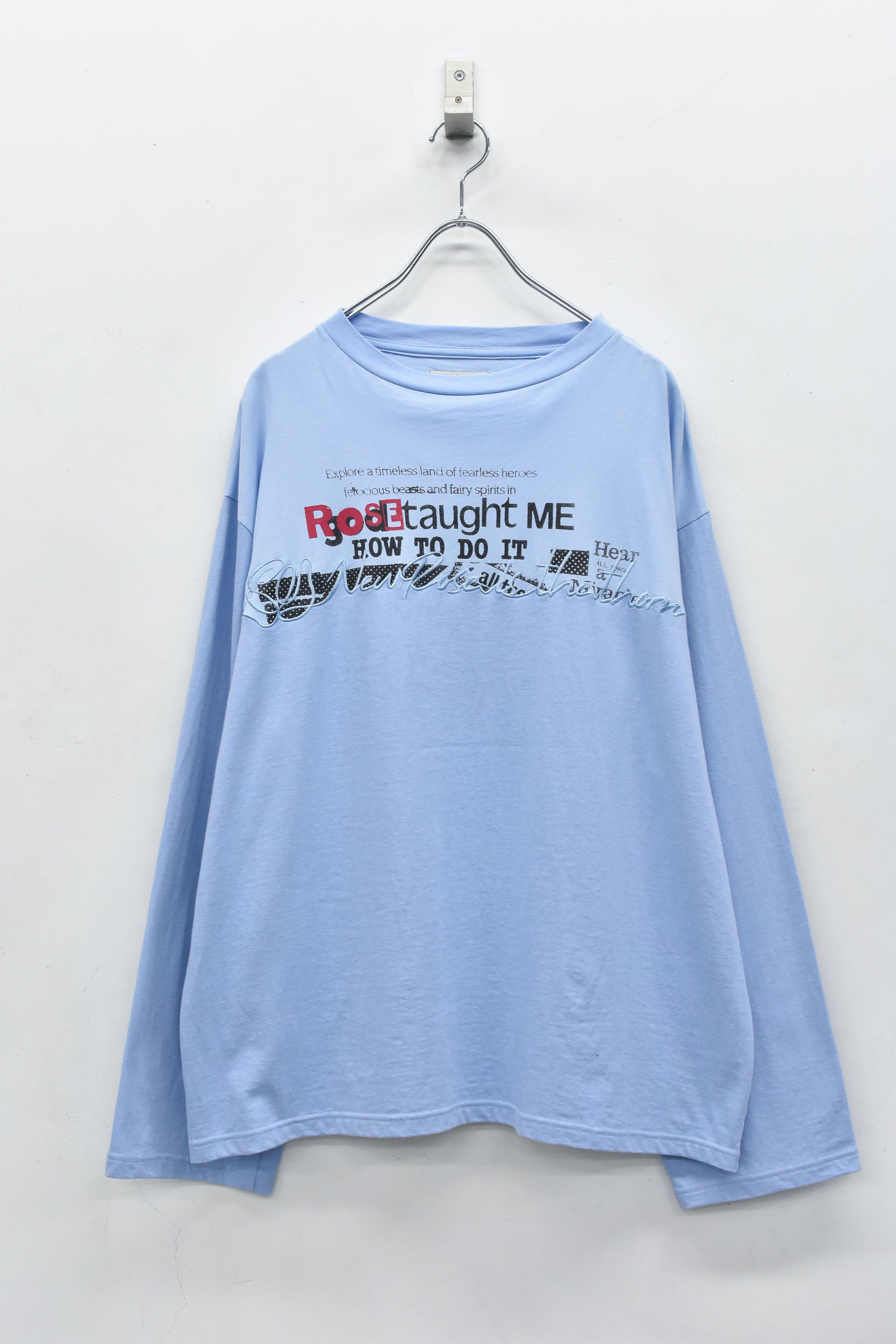 Letter Embroidery Long Sleeve Shirt