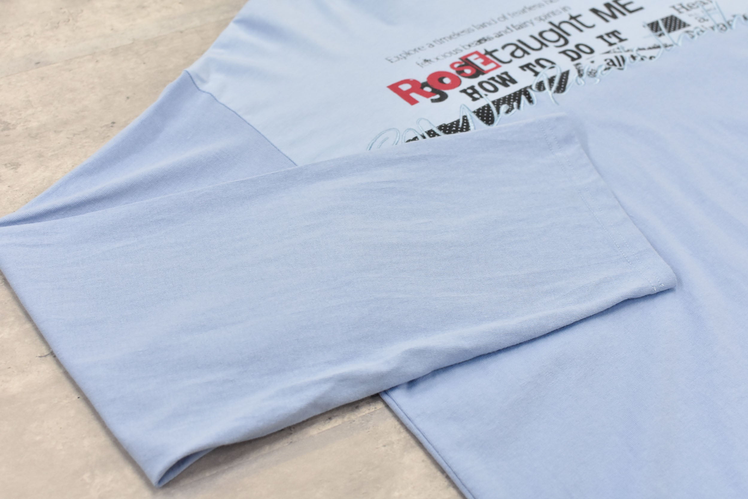 Letter Embroidery Long Sleeve Shirt
