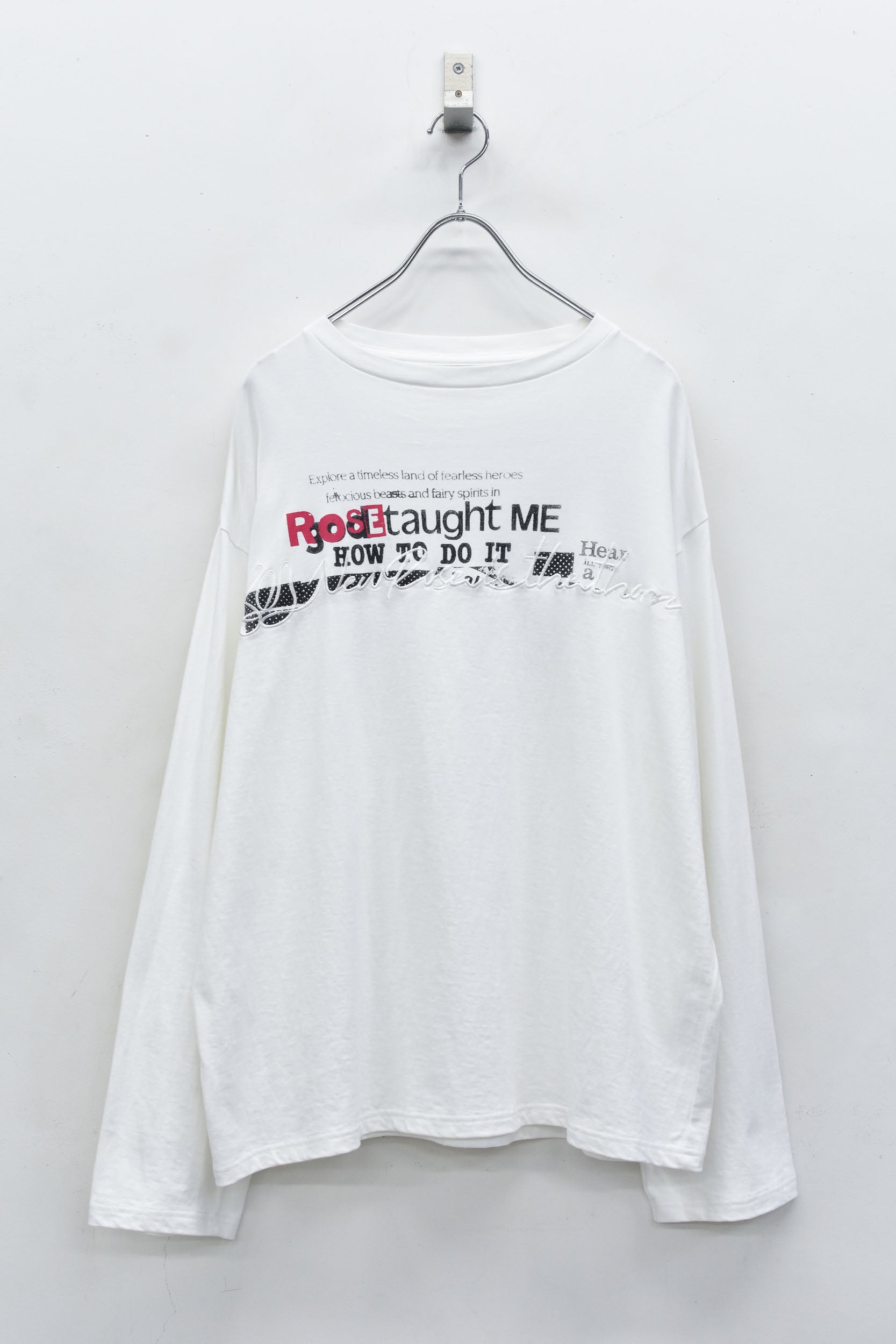 Letter Embroidery Long Sleeve Shirt